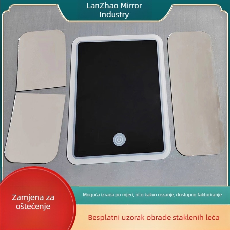 Prozirno LED ogledalo za šminkanje s staklenom lećom, za kućnu i komercijalnu upotrebu