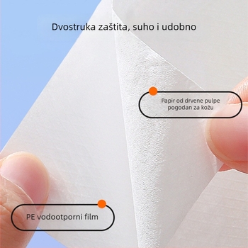 Jednokratne vodootporne navlake za WC školjku za rodilje, putna veličina, pojedinačno pakirane, 8 komada u kutiji
