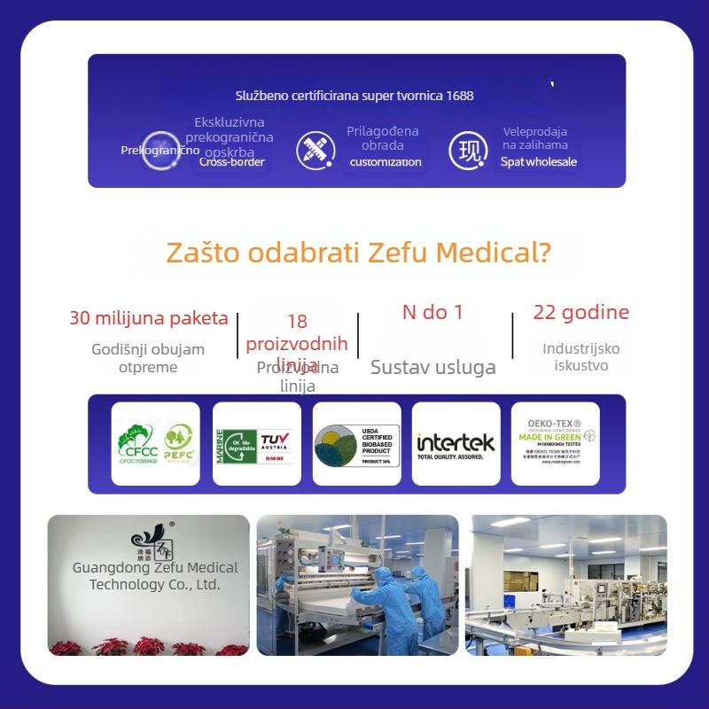 Jednokratne vodootporne navlake za WC školjku za rodilje, putna veličina, pojedinačno pakirane, 8 komada u kutiji