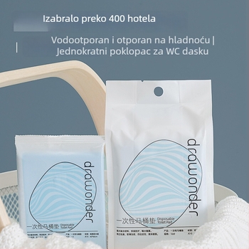 DW Painted Empty 10 komada jednokratnih podložaka za sjedalo WC-a, deblji i duži, vodootporni, zaštitna membrana protiv prljavštine