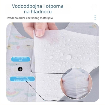 Jednokratna zaštitna podloga za sjedalo toaleta, vodootporna, 60×40 cm, individualno pakirana, 10 komada, za hotelsku upotrebu