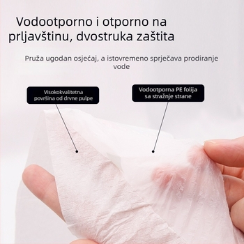 Jednokratna deblja zaštitna podloga za WC sjedalo, za trudnice i poslije poroda, vodootporna, otporna na prljavštinu, prenosiva, pojedinačno pakirana
