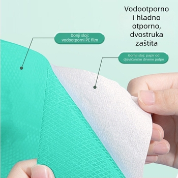 Jednokratna WC podmetač, dvostruko debeli, vodootporna, potpuno pokrivanje, za putovanja i hotele