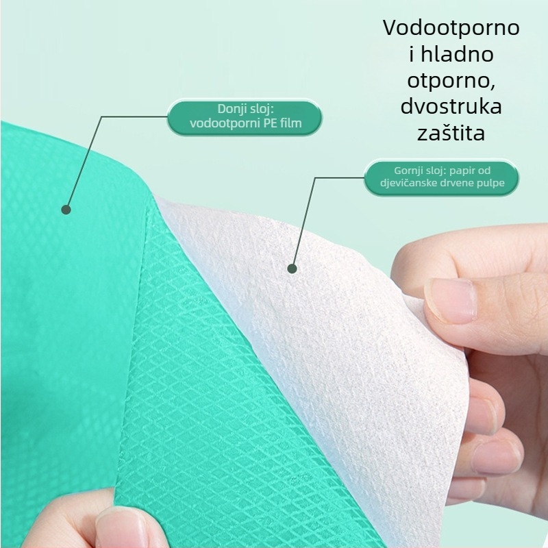 Jednokratna WC podmetač, dvostruko debeli, vodootporna, potpuno pokrivanje, za putovanja i hotele