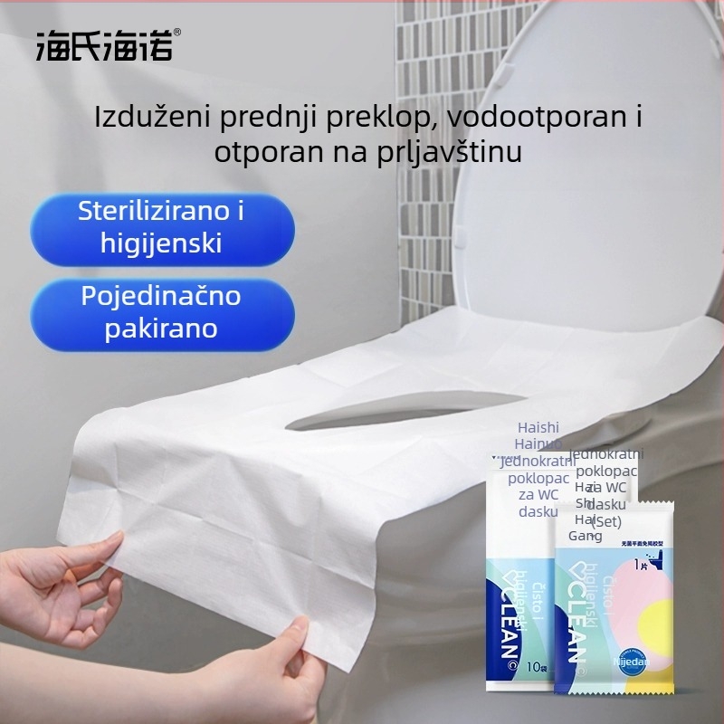 Jednokratna potpuno zaštitna navlaka za WC dasku za žene, prijenosna putna podloga
