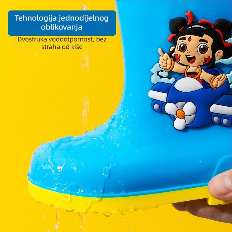 Nezha dječje čizme za kišu – lagane, otporne na klizanje, PVC gornji dio, unisex