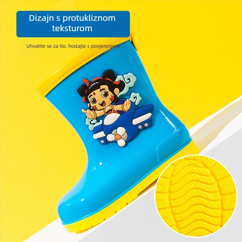 Nezha dječje čizme za kišu – lagane, otporne na klizanje, PVC gornji dio, unisex