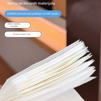 Jednokratna vodotopiva navlaka za sjedalo WC-a, pogodna za hotele i putovanja, individualno pakirana