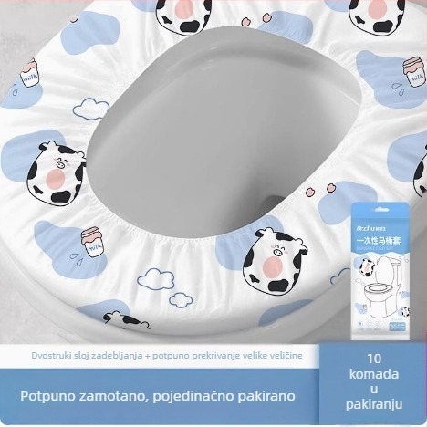 Jednokratni pokrov za WC s punim pokrivanjem, za njegu majki nakon poroda, putovanja i hotela, debeli, vodootporni, veličina 40×60 cm, paket 10 kom.