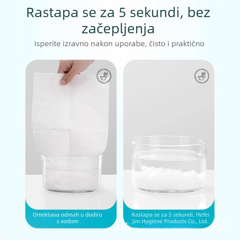 Jednokratne navlake za WC sjedalo s punim pokrivanjem, otapajuće, ljepilo, za putovanja i hotele