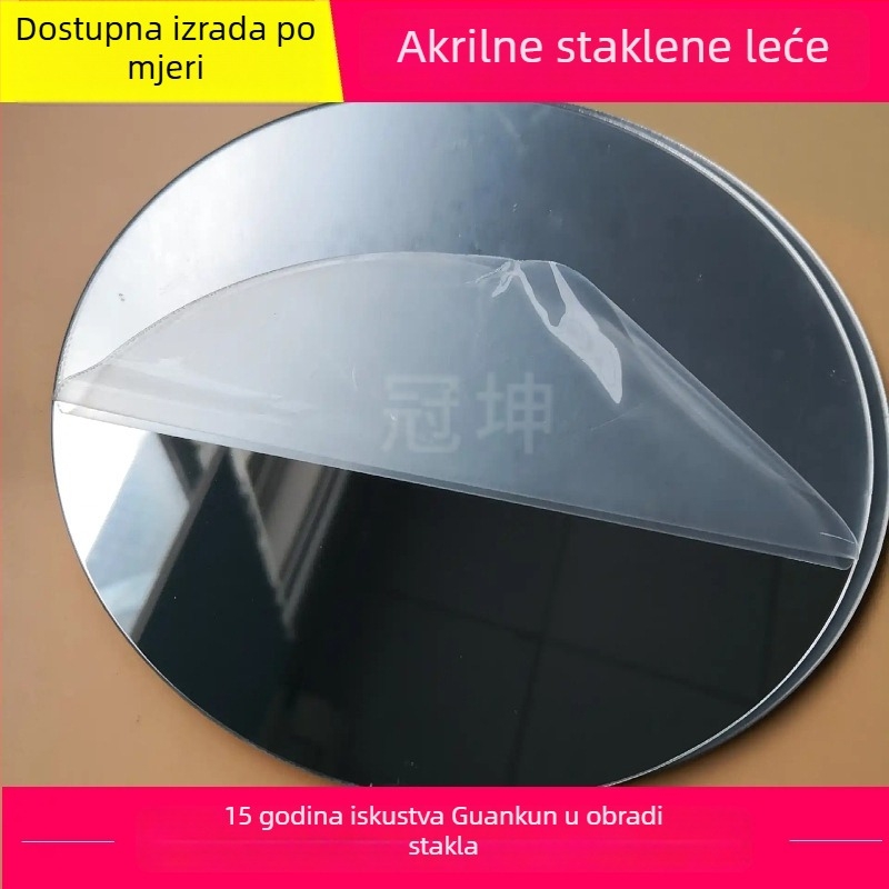 Staklena leća za kozmetičko ogledalo, prilagodljivo rezanje — okrugla ili pravokutna leća
