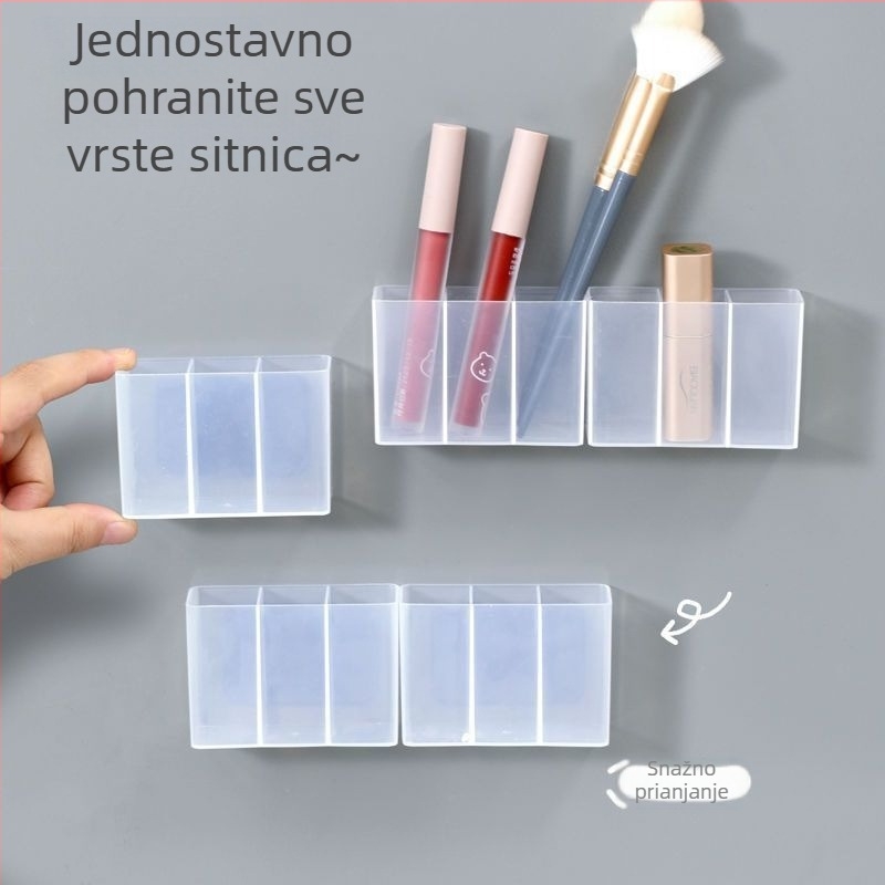 Zidni ogledalni ormarić za kozmetiku s prozirnim pregradama