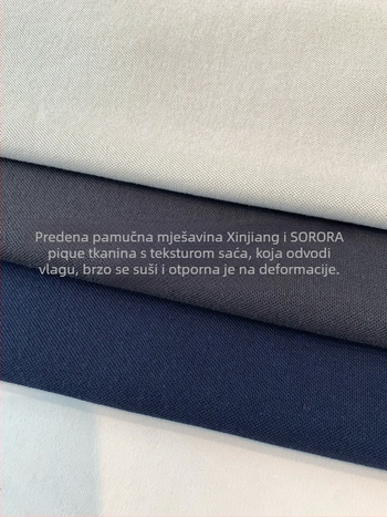 Muška polo majica s pike tkaninom u honeycomb teksturi, 230 g/m² smjesa pamuka, G102226