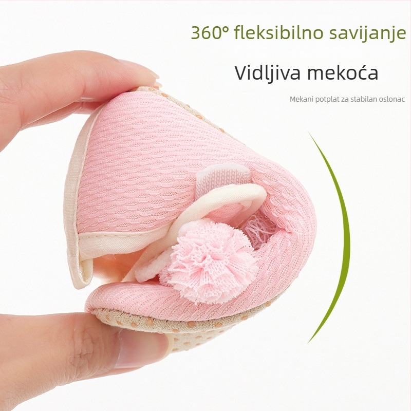 Proljeće 2025 Dječje cipele s protukliznom podlogom, dišući gornji dio s cartoon uzorkom, Velcro zatvarač, za unutarnju i vanjsku upotrebu, mekana podstava