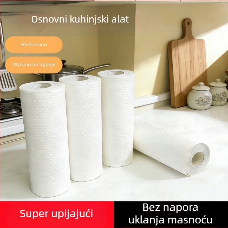 Jednokratna krpa za čišćenje, ultra debela za pod, uklanja masnoću, kuhinjski papir, dvostruka upotreba – suho i mokro, bez vlakana, krpa za pranje posuđa