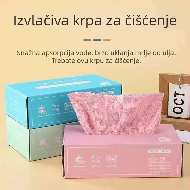 Periva, odvojiva krpa za suđe i abrazivna spužva – debela, dvostruka upotreba za suho i mokro čišćenje u kuhinji