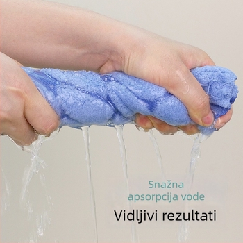 Kuhinjska krpa s floralnim uzorkom od coral fleecea, vrlo upijajuća, debela, za suho i mokro pranje posuđa.