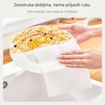 Jednokratne kuhinjske maramice za kačenje, mokro-suhe za pranje posuđa, upijaju masnoću, bez masnoće