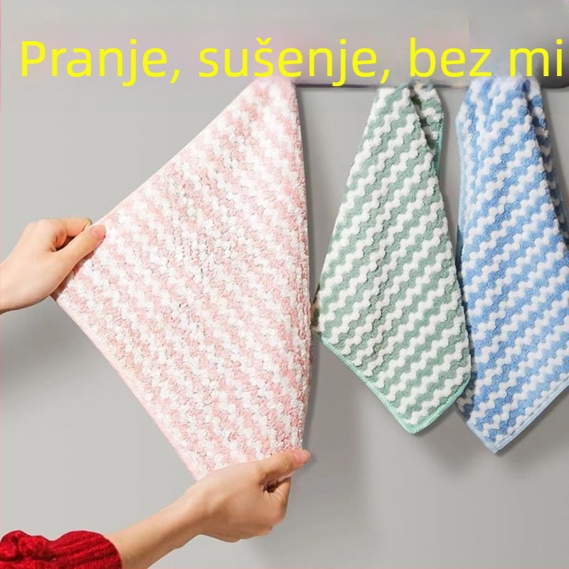 Kationična krpa za suđe s uzorkom ananasa u mreži, upijajuća, bez dlačica