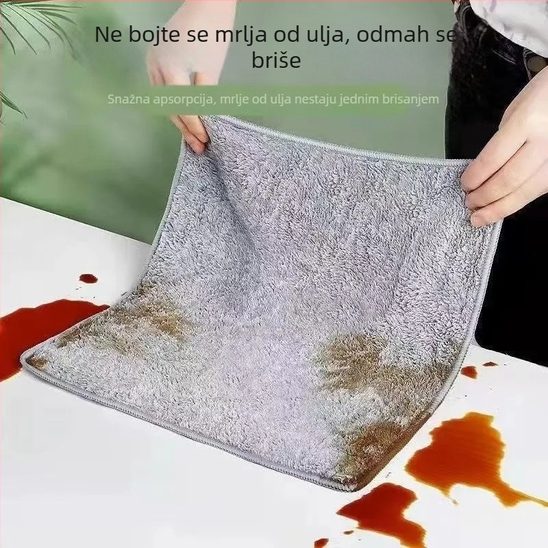 Krpa za čišćenje s bambusovim ugljenom, bez dlačica, višenamjenska kućna krpa za čišćenje, 200 g