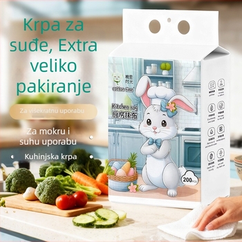 Jednokratne kuhinjske krpe za mokro i suho čišćenje, debeli, za vješanje, veliko pakiranje