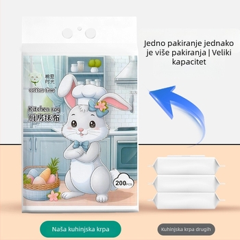 Jednokratne kuhinjske krpe za mokro i suho čišćenje, debeli, za vješanje, veliko pakiranje