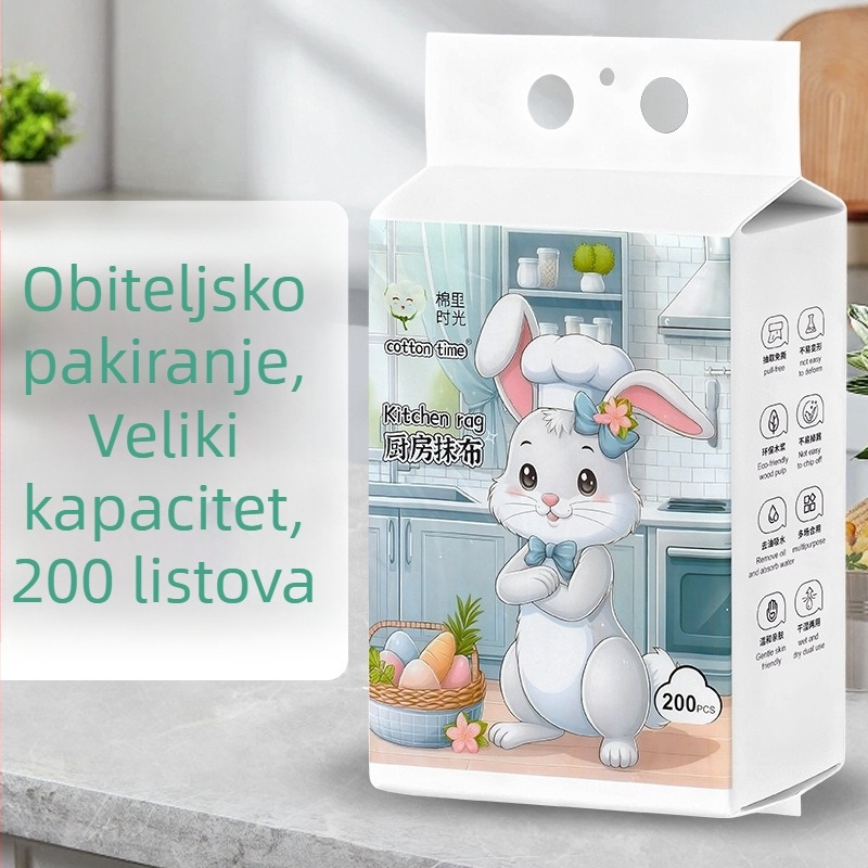 Jednokratne kuhinjske krpe za mokro i suho čišćenje, debeli, za vješanje, veliko pakiranje