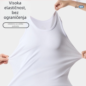 Muški top bez rukava od pamuka, elastičan, uska kroj, velika veličina, ljeto