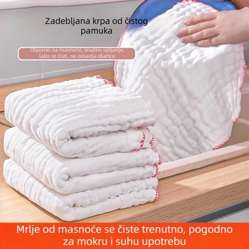 Debela pamucna kuhinjska krpa – bez dlačica, upija ulje i odbija masnoću, jednostavna za pranje
