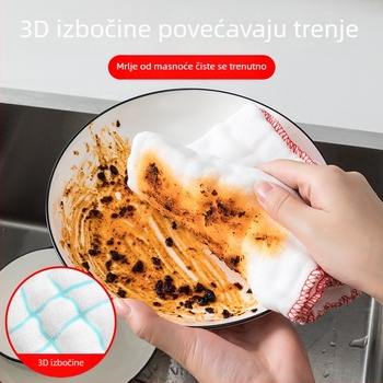 Debela pamucna kuhinjska krpa – bez dlačica, upija ulje i odbija masnoću, jednostavna za pranje