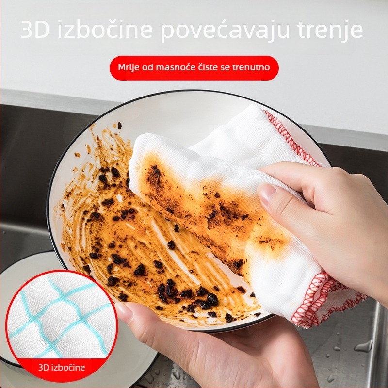 Debela pamucna kuhinjska krpa – bez dlačica, upija ulje i odbija masnoću, jednostavna za pranje