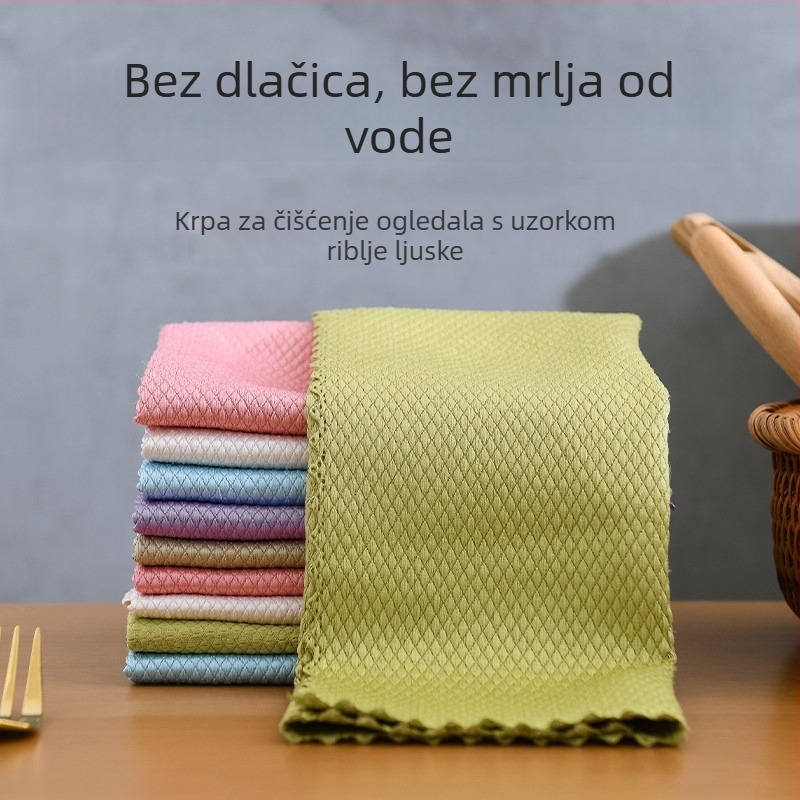 Mikrovlakana krpa za čišćenje stakla i kuhinje, upija vodu, bez dlačica, krpa za suđe