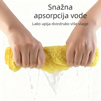 Višenamjenska mikrofiber krpa za čišćenje auta, posuđa i stakla – debela, bez dlačica, bez tragova