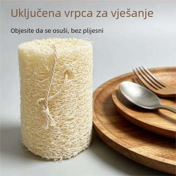 Prirodni luffa blok za pranje suđa, kuhinjsko čišćenje, upija, biološki razgradiv