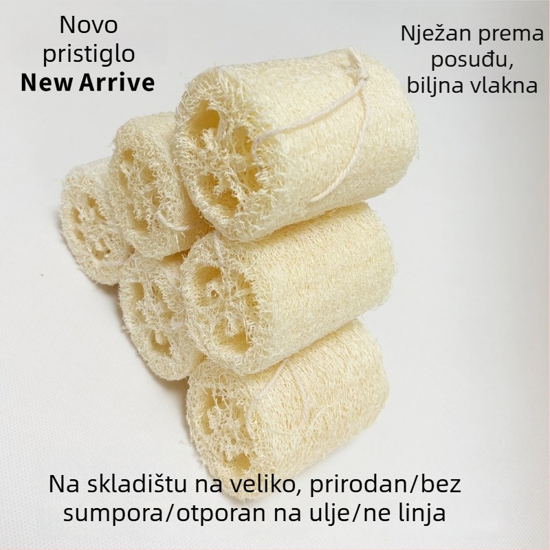 Prirodni luffa blok za pranje suđa, kuhinjsko čišćenje, upija, biološki razgradiv