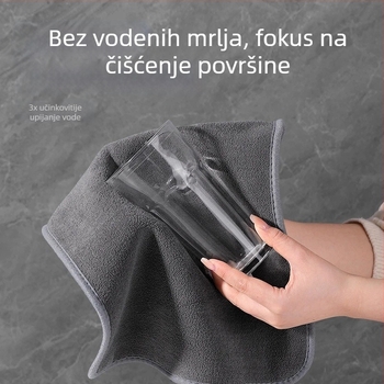Apsorpcijska krpa za čišćenje stakla i kuhinje, debela, bez dlačica