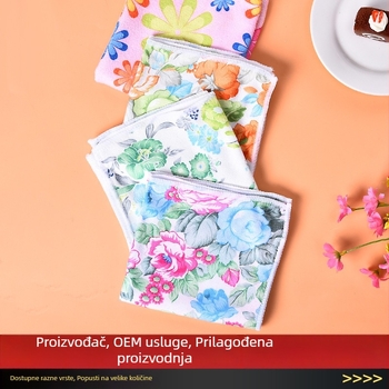 Superfin vlaknasta kuhinjska krpa za čišćenje, krpa za posuđe, bez dlačica, vrlo upijajuća, za pranje posuđa i brisanje površina, s uzorkom