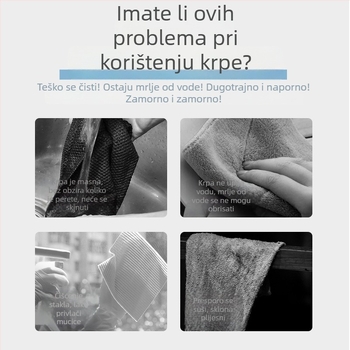 Mikrovlaknena krpa za čišćenje stakla, bez dlačica, upija vodu, za prozore, ogledala i naočale