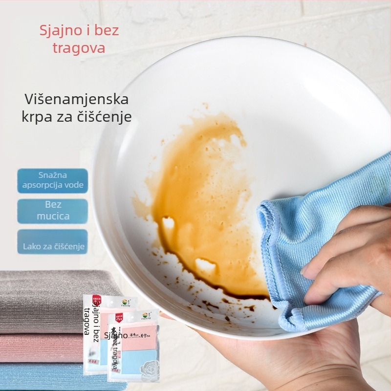 Mikrovlaknena krpa za čišćenje stakla, bez dlačica, upija vodu, za prozore, ogledala i naočale