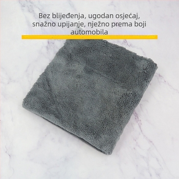 Dvostrana krpa od koralnog fleeca za čišćenje automobila, upijajuća debela krpa za pranje s logotipom