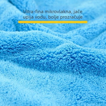Dvostrana krpa od koralnog fleeca za čišćenje automobila, upijajuća debela krpa za pranje s logotipom