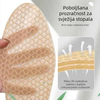 Uložci od bambusovog ugljena za casual obuću, mekani podovi, upijaju znoj, dezodorirajući, prozračni, apsorbiraju udarce