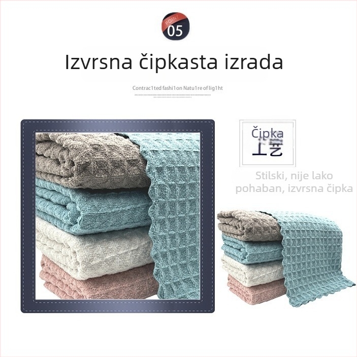 Mikrovlakana krpa s uzorkom waffle, upija, bez dlačica, kuhinjska krpa za pranje posuđa