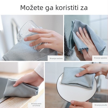 Mikrovlaknena krpa s uzorkom ribljih ljuskica, vrlo upijajuća za kuhinju