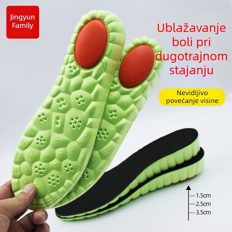 EVA sportska podloga s zračnim jastučićem za povećanje visine — apsorpcija udara, prozračna, upija znoj, cijela uložak, unisex, veličine 235–285 mm, za tenisice za košarku, casual i kožne cipele