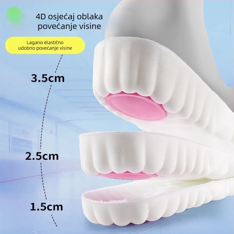 EVA sportska podloga s zračnim jastučićem za povećanje visine — apsorpcija udara, prozračna, upija znoj, cijela uložak, unisex, veličine 235–285 mm, za tenisice za košarku, casual i kožne cipele