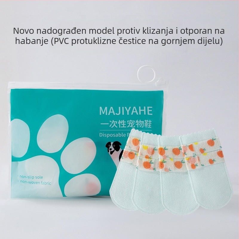 Jednokratne zaštitne cipelice za pse za vanjske šetnje, protiv klizanja, otporne na habanje, vodootporne, za male i srednje pse