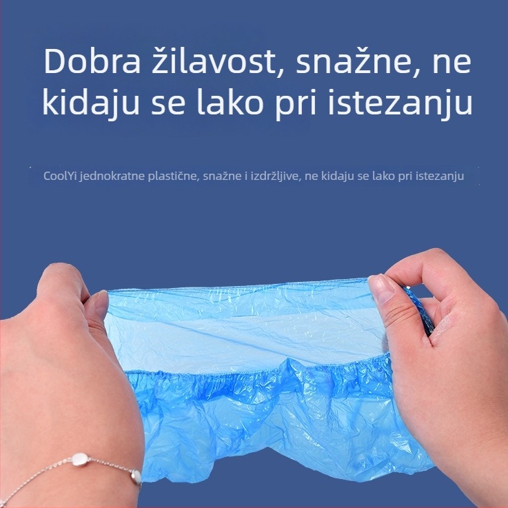Jednokratne navlake za cipele, debele, vodootporne, plastične, 100 komada, univerzalna veličina