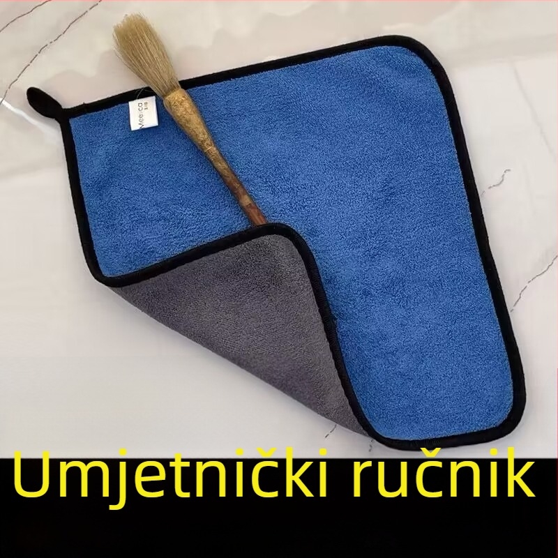 Mikrovlakana absorbentna krpa za crtanje — krpa za brisanje gouachea, mali kvadratni ručnik za umjetnike