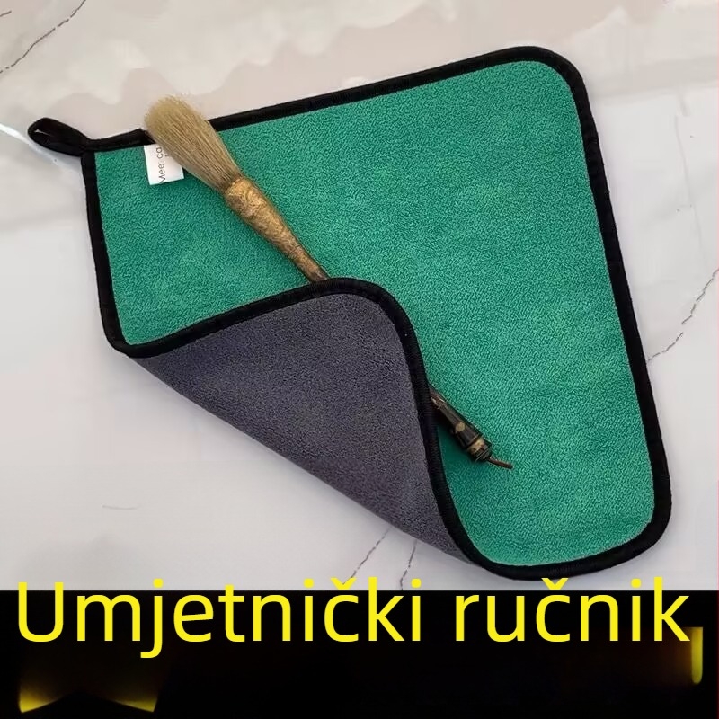 Mikrovlakana absorbentna krpa za crtanje — krpa za brisanje gouachea, mali kvadratni ručnik za umjetnike